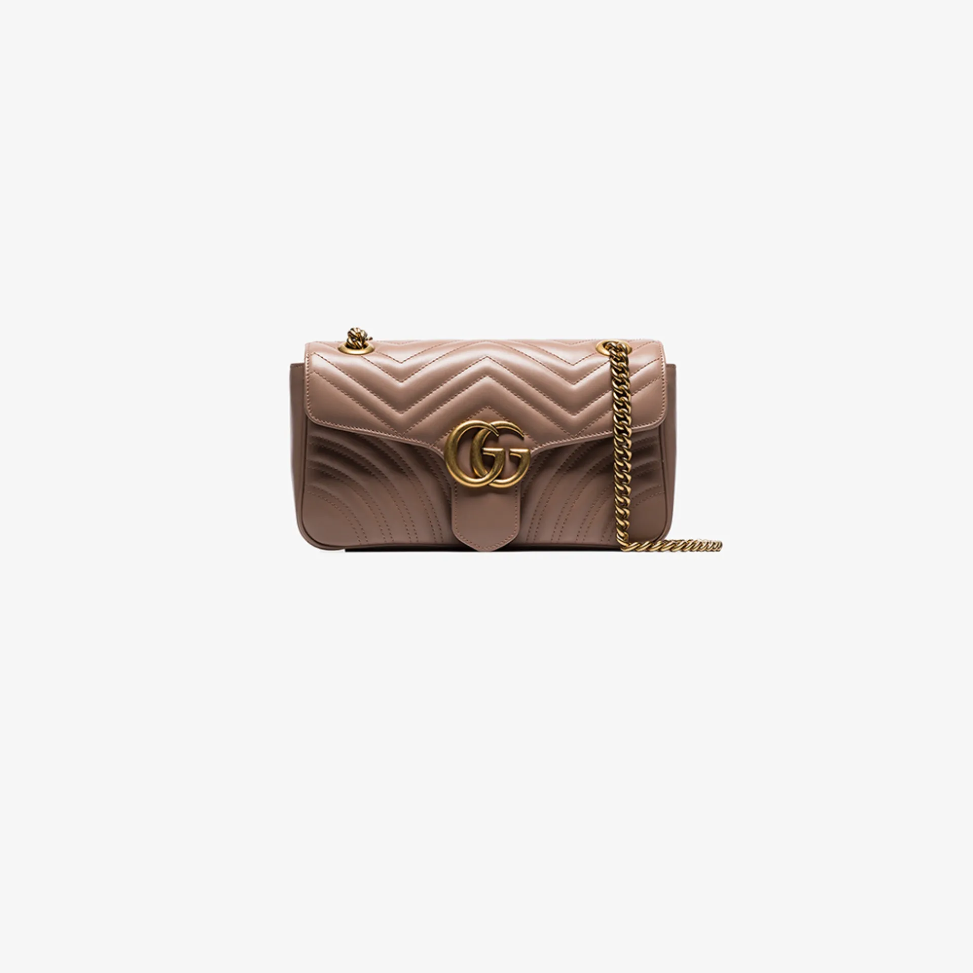 beige Marmont quilted leather shoulder bag